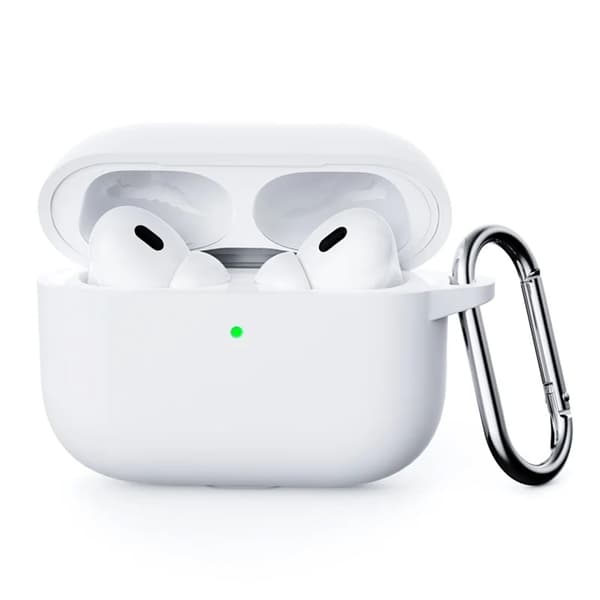 Mobilskal till Airpods Pro 3 Silikon med Karbinhake - Vit Vit