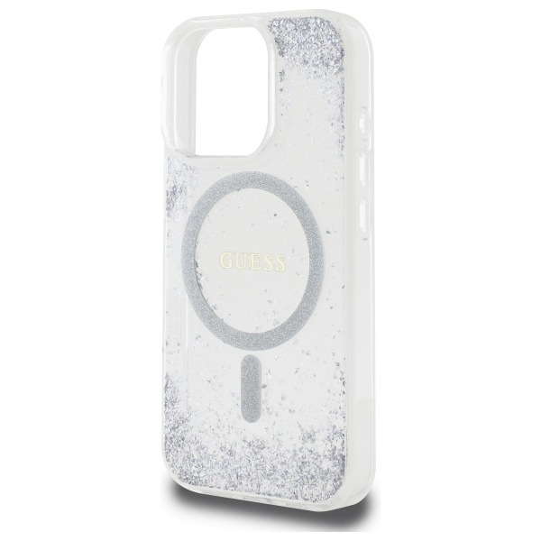 Guess Mobilskal till iPhone 16 Pro MagSafe Resin Gradient Glitter