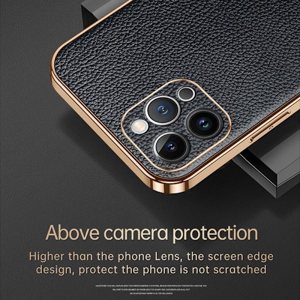 SULADA Mobilskal till iPhone 15 Pro Max Electroplating PU Läder Orange