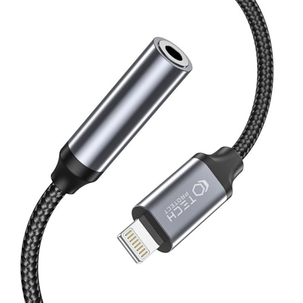 Tech-Protect Lightning To Mini Jack (3.5mm) Adapter - Svart