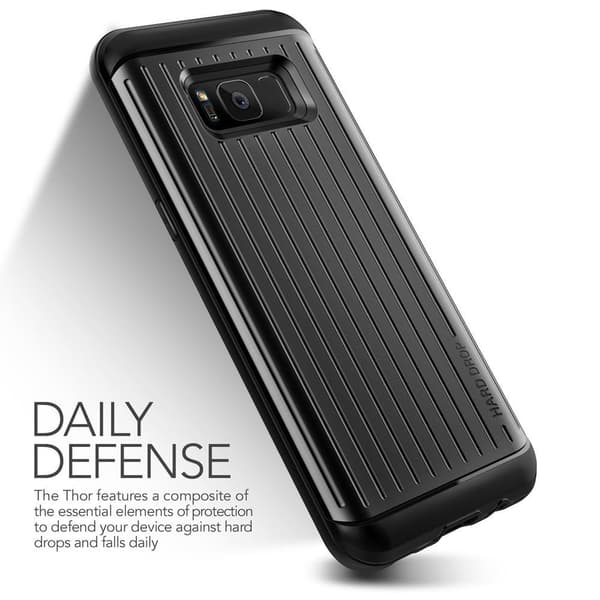 Verus Waved Hard Drop Cover til Samsung Galaxy S8 Plus - Dark Si Silver