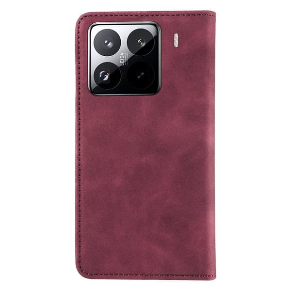 BETOPNICE 003 för Xiaomi 15 Pro Plånboksfodral Konstläder - Röd