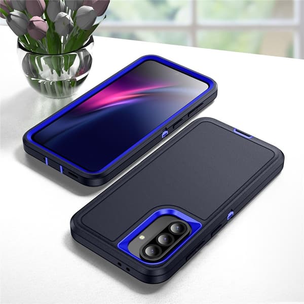 Mobilskal till Galaxy A56 Silikon EVA 3-i-1 Stötsäkert Blå