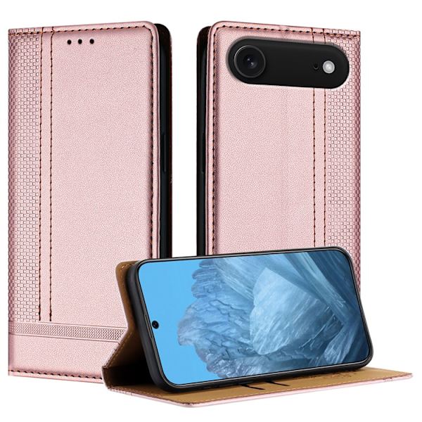 iPhone Air Plånboksfodral Kickstand Grid Pattern - Rosaguld Roséguld