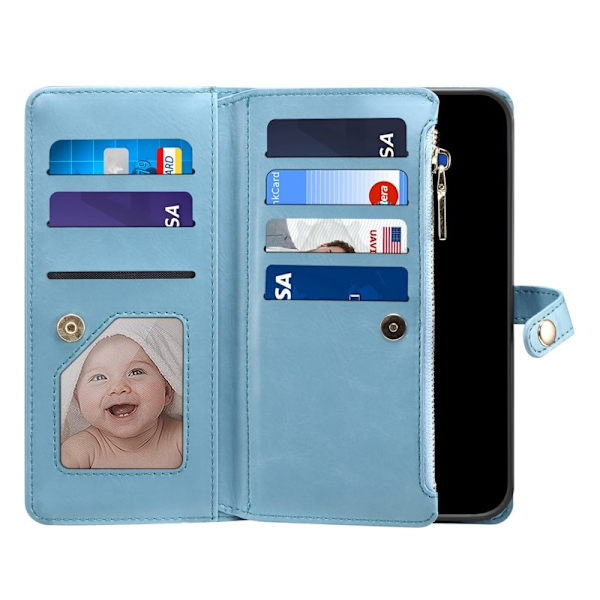 ESEBLE Galaxy Series iPhone 16 Pro Max Plånboksfodral Konstläder - Blå
