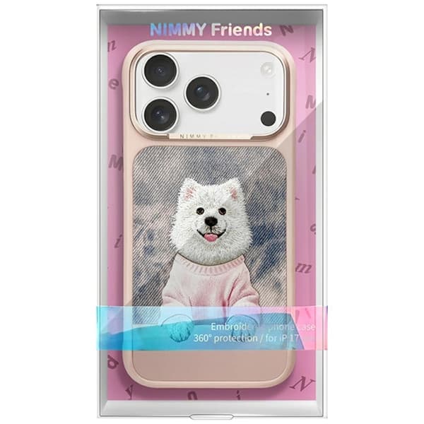 Nimmy Mobilskal För iPhone 17 Pro Max MagSafe Gentle Pets Series Dog Rosa