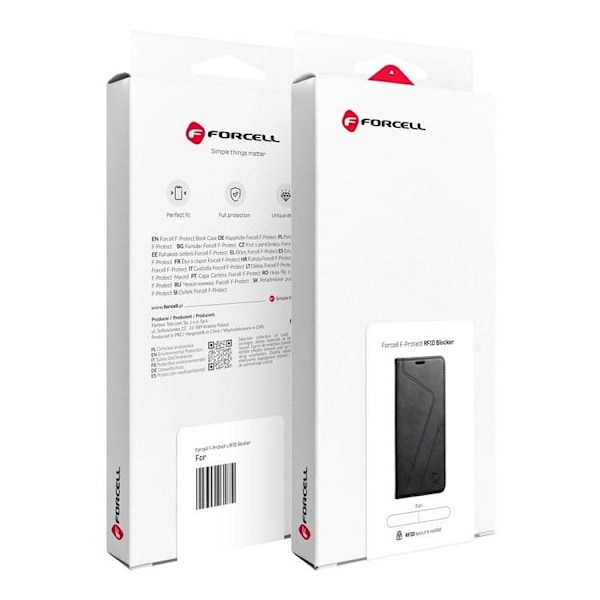 Forcell iPhone 15 Pro Max Plånboksfodral RFID Blocker - Svart Svart