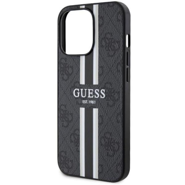 Guess iPhone 13 Pro Max Mobilskal MagSafe Printed Stripes - Svart Svart