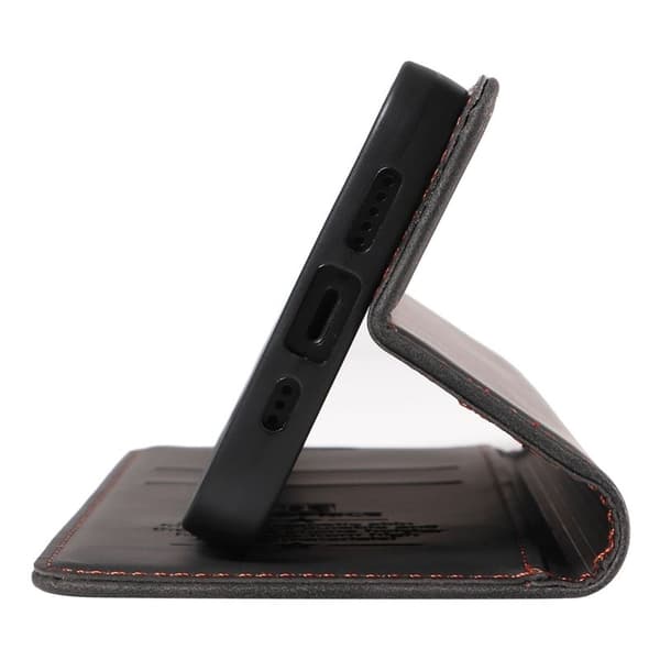 BETOPNICE 003 iPhone 16 Pro Plånboksfodral Konstläder - Svart