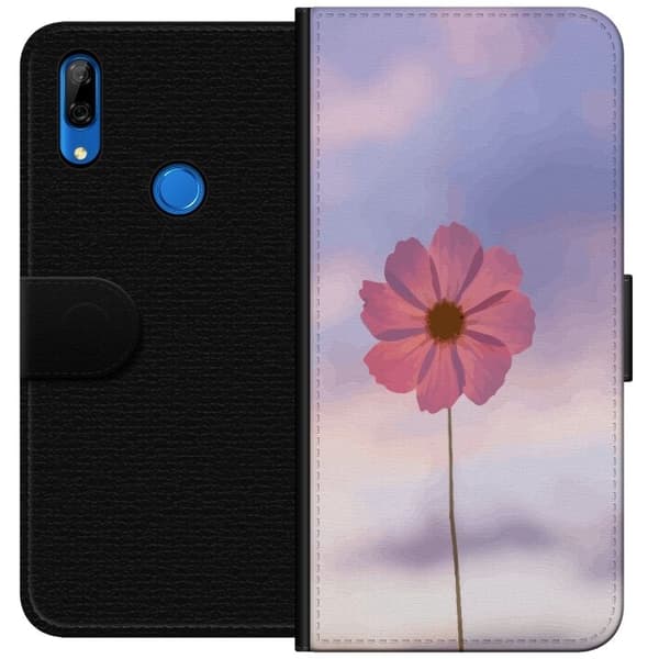 Pung Taske til Huawei P Smart Z med Lyserød Blomst