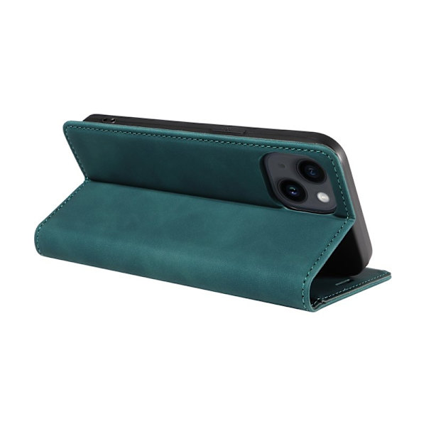 BETOPNICE 003 för iPhone 15 Plånboksfodral RFID Blocking Konstläder - Grön