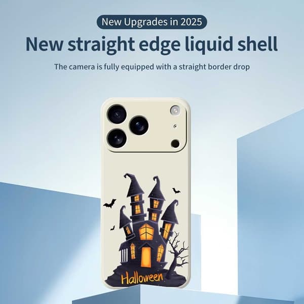 Mobilskal till iPhone 17 Pro med Halloween Castle Pattern TPU - Svart Svart
