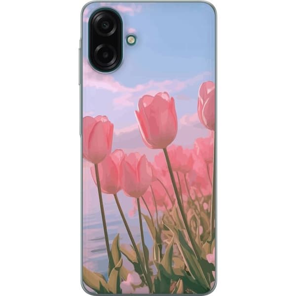 Mobilskal till Samsung Galaxy A07 4G med Rosa Tulpaner