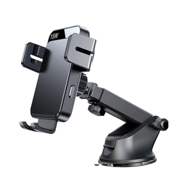 Joyroom Bilinstrumentbrætholder med Trådløs Oplader 15W - Sort Black