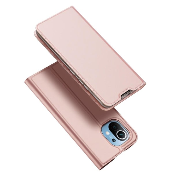 Dux Ducis - Skin Pro -lompakkokotelo Xiaomi Mi 11 -puhelimelle - Rose Gold