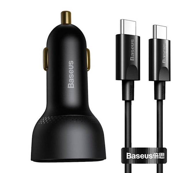 Baseus Superme Billaddare USB Till USB-C 100W Typ-C Kabel 1m - Svart Svart