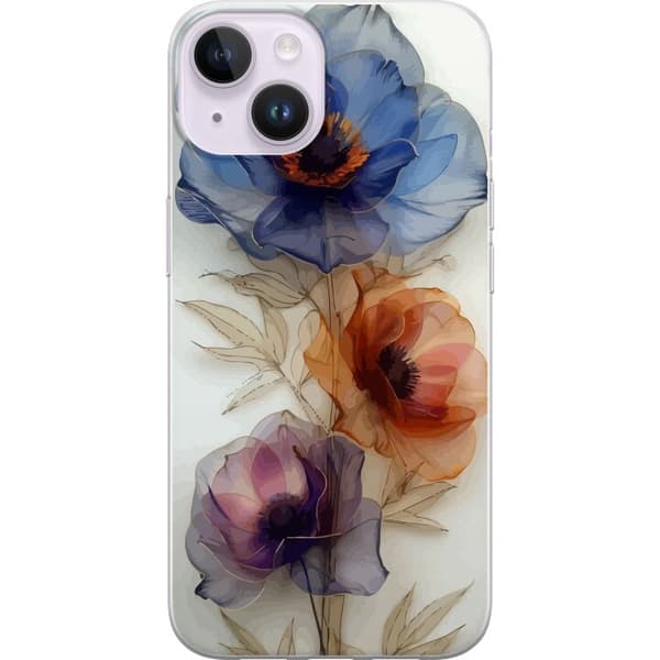 Taske til Apple iPhone 14 med silkeblomster