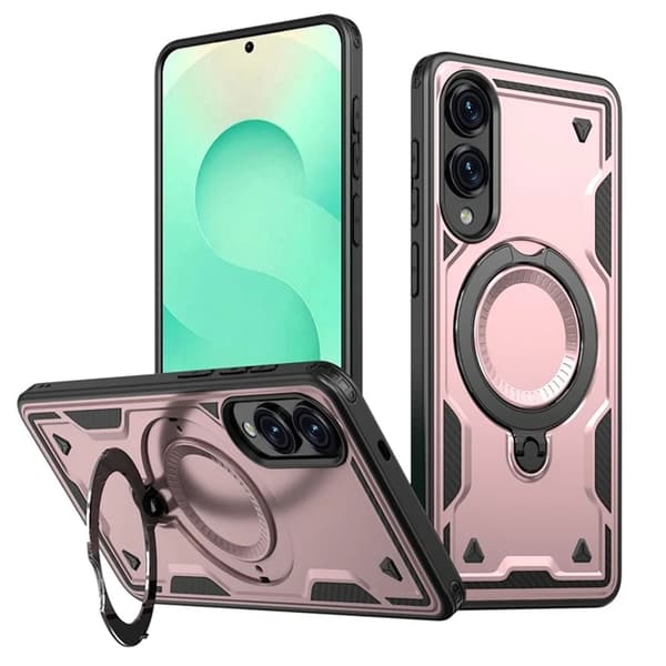 Mobilskal till Galaxy S25 Edge Magsafe Kickstand Roséguld