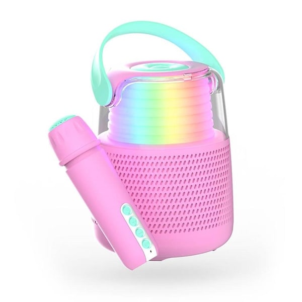 MOBILITY ON BOARD Högtalare Karaoke Kit Mic LED - Rosa