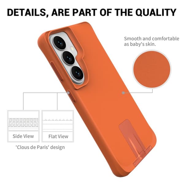 Mobilskal för Samsung Galaxy S26 Plus Kickstand PC + TPU - Orange