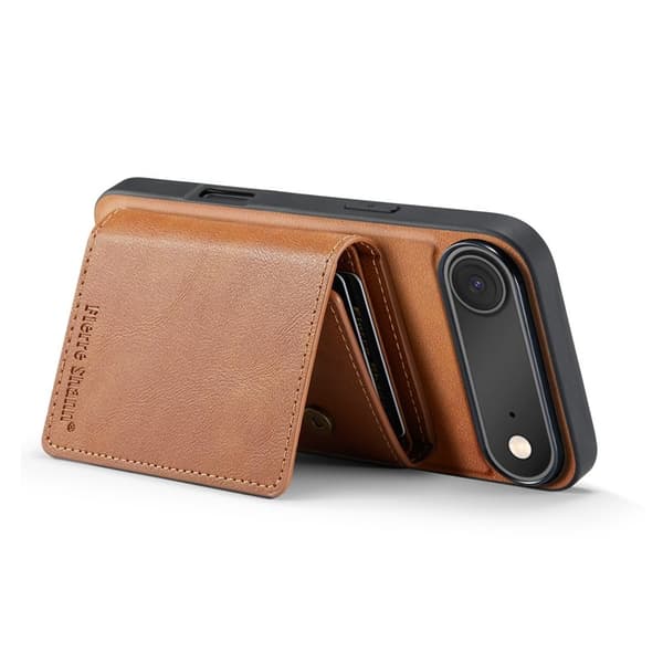 FIERRE SHANN FS030 iPhone Air Plånboksfodral Konstläder - Brun