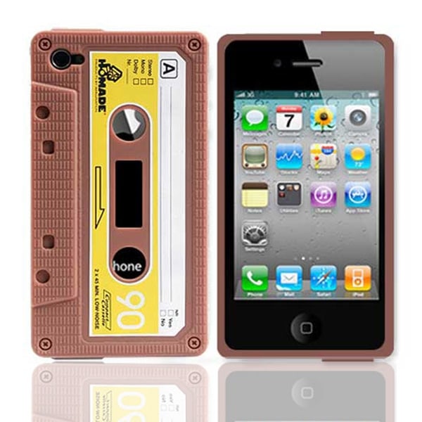 Silikon Skal till iPhone 4 / 4S (Kassettfodral) Brun Brun