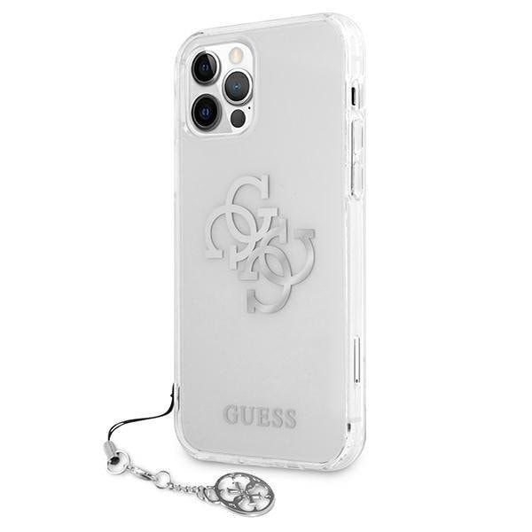Guess iPhone 12 Pro Max Skal Silver Charms Collection - Transparent Silver