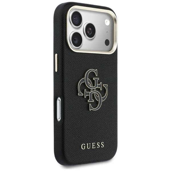 Guess Telefontaske iPhone 17 Pro FW Resin Logo - Sort Svart