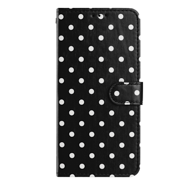 OnePlus 15 5G Plånboksfodral Polka Dot Pattern Konstläder Svart