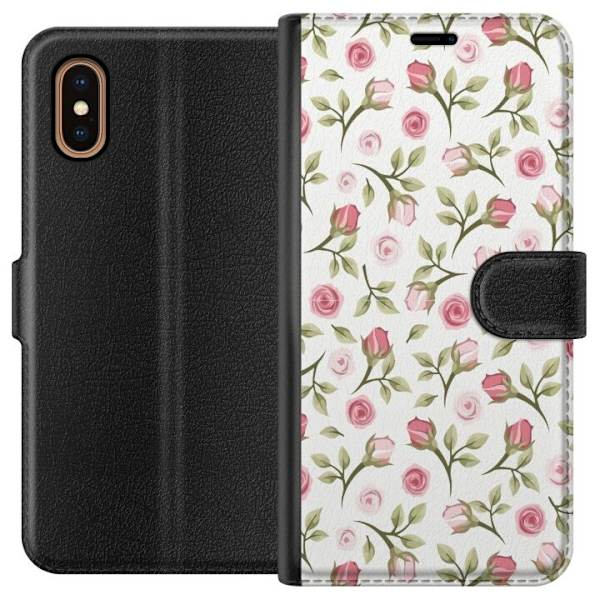 Plånboksfodral till Apple iPhone XS Max med Blommigt