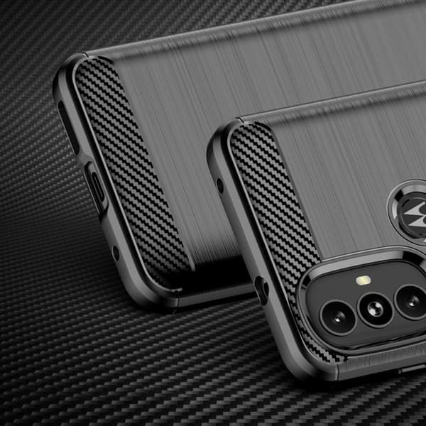 Carbon Fleksibelt Cover Motorola Moto G Power (2022) - Sort Black