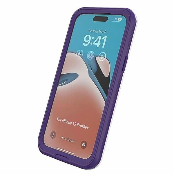 Mobilskal till iPhone 15 Pro IP68 Vattentätt - Lila
