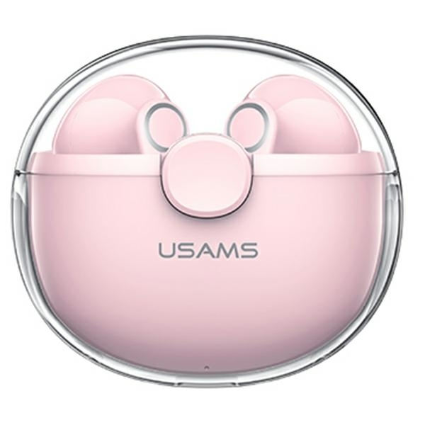 USAMS BU Series Bluetooth Høretelefoner 5.1 TWS - Lyserød