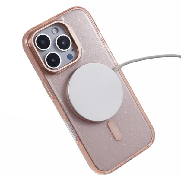 KIGC Mobilskal till iPhone 16 Pro Max MagSafe Epoxy Kickstand - Guld Guld