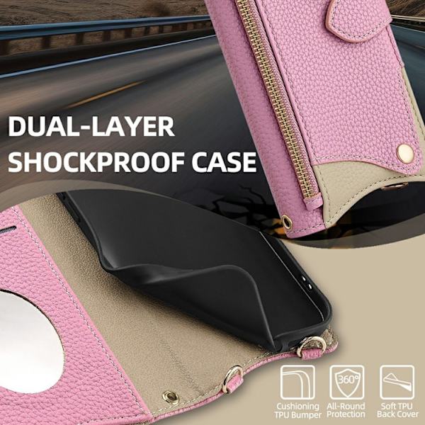 OnePlus 15 5G Plånboksfodral Irregular Tail Style Konstläder Rosa