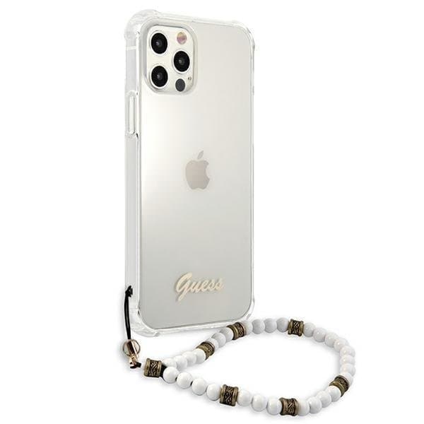 Guess Skal iPhone 12 & 12 Pro Vit Pearl - Transparent Vit