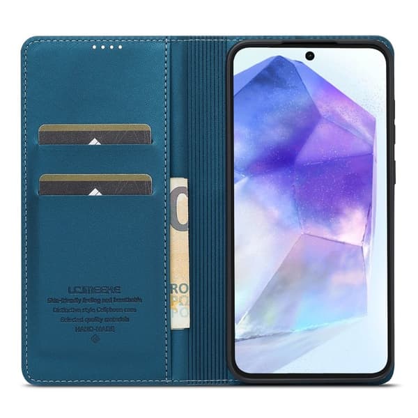 LC.IMEEKE L1 Series Samsung Galaxy A54 5G Plånboksfodral Konstläder - Blå