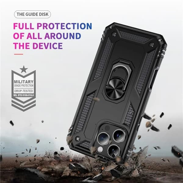 Mobilskal till iPhone 16 Pro Max Anti-drop med Kickstand - Svart Svart