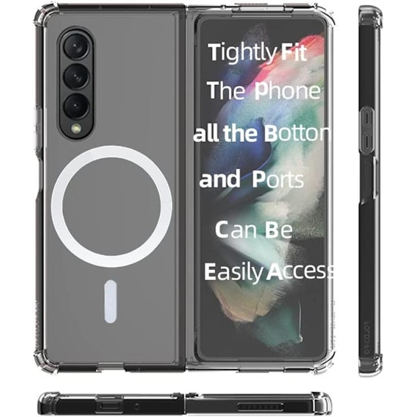 BOOM Galaxy Z Fold 3 Skal Magsafe Shockproof - Clear