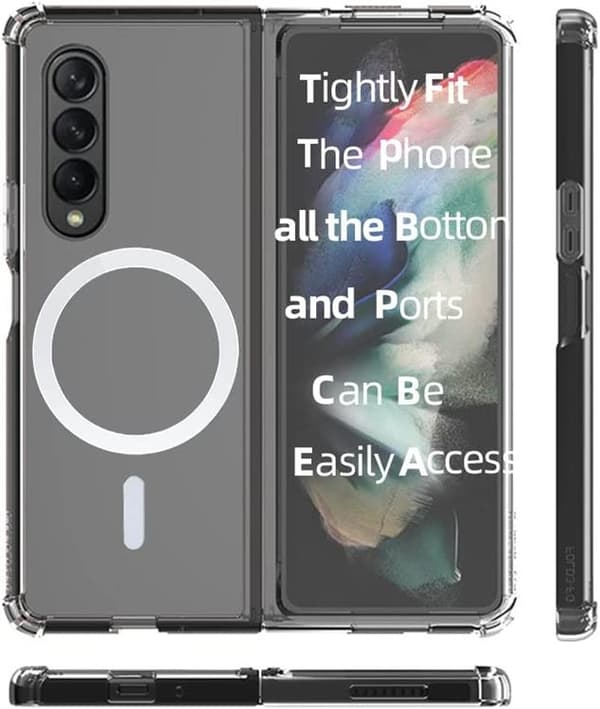 BOOM Galaxy Z Fold 3 Skal Magsafe Shockproof - Clear Transparent