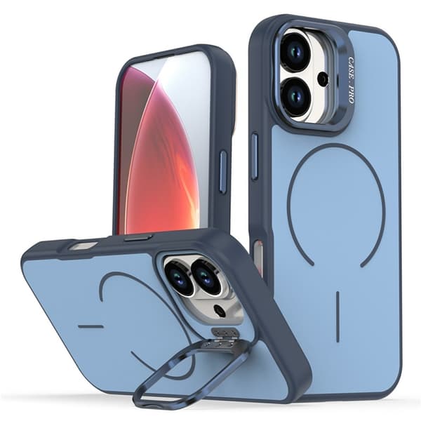 Mobilskal till iPhone 17 MagSafe Skin-Touch Kickstand - Blå Blå
