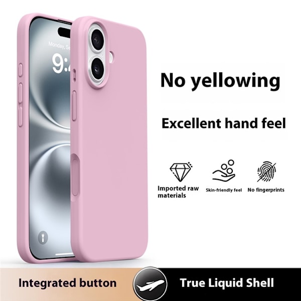 Mobilskal till iPhone 17 Silikon Microfiber Lining - Rosa Rosa
