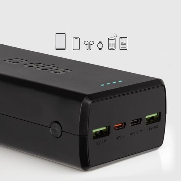 SBS Powerbank 2xUSB-C/2xUSB-A 30000 mAh - Svart Svart
