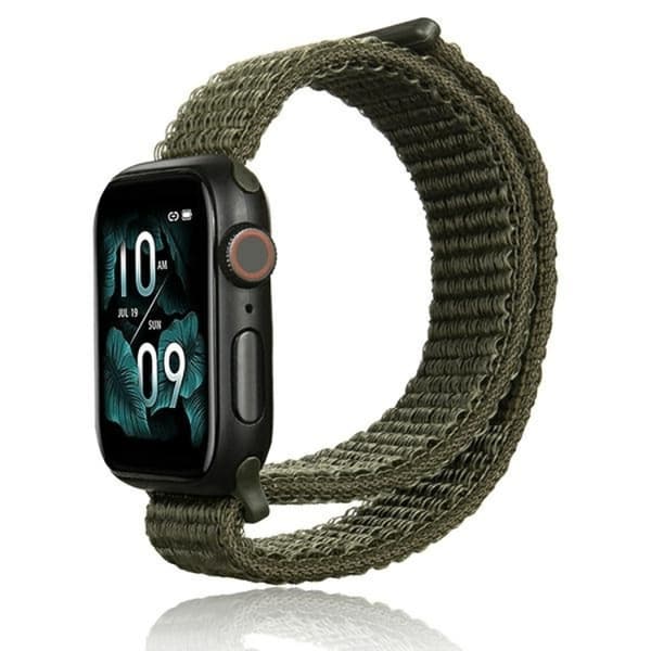 Beline Apple Watch (38/40/41mm) Armband Nylon - Khaki Grön