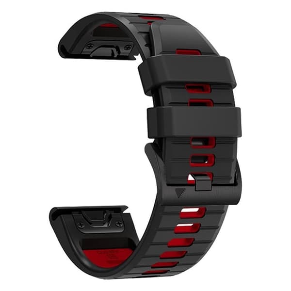 Tech-Protect Garmin Fenix 5X/6X/7X Armbånd - Sort/Rød Svart