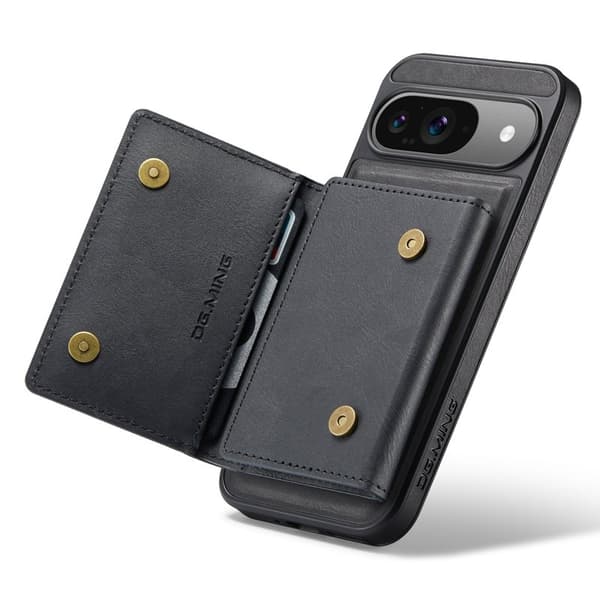 DG.MING M5 Series Mobilskal till Google Pixel 9 Pro Konstläder Magnetisk Svart
