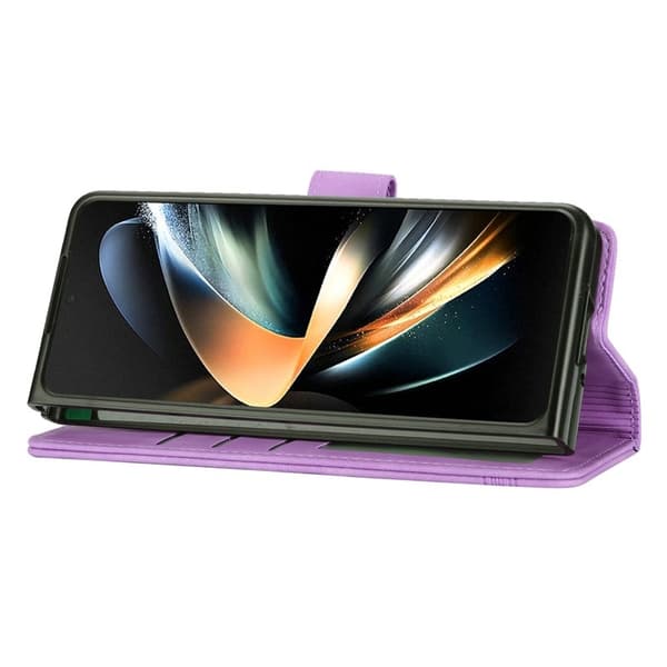 DIERFENG DF-03 Samsung Galaxy Z Fold6 Plånboksfodral Konstläder - Lila