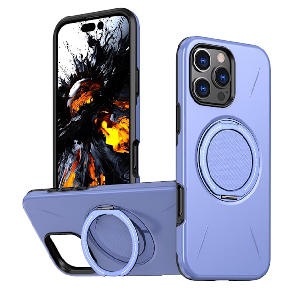 Mobilskal till iPhone 16 Pro MagSafe Rotating Kickstand TPU + PC Lila