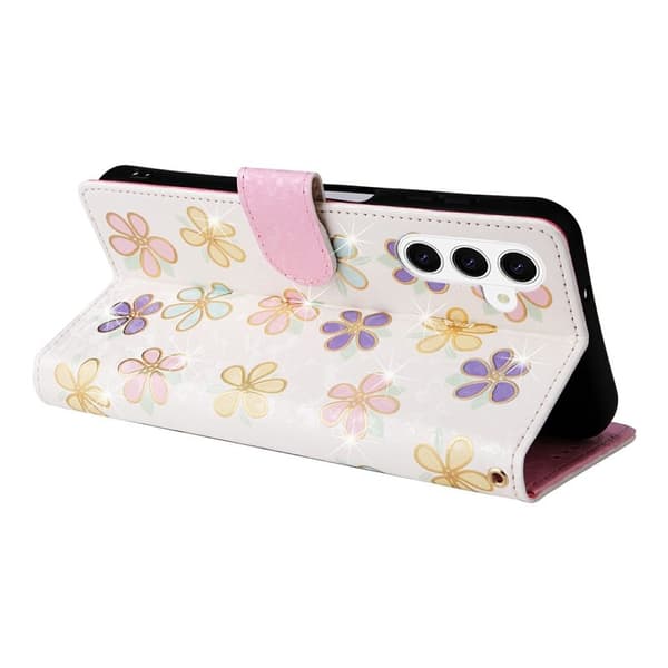 Samsung Galaxy S26 / S26 Pro Plånboksfodral RFID Skydd Konstläder Blomma