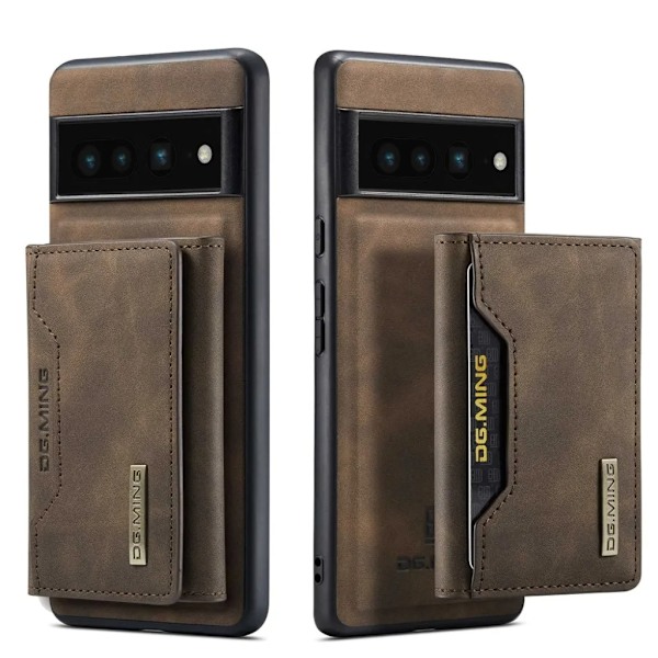 DG.MING Google Pixel 7 Pro Plånboksfodral M2 2IN1 - Mörkbrun